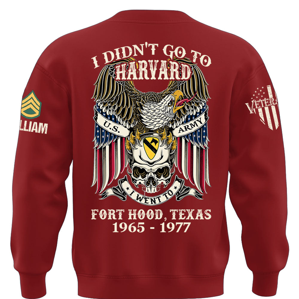Custom Veteran Shirt I Didn't Go To Harvard I Went To Military Base Gift For Veterans K1702 MT2
