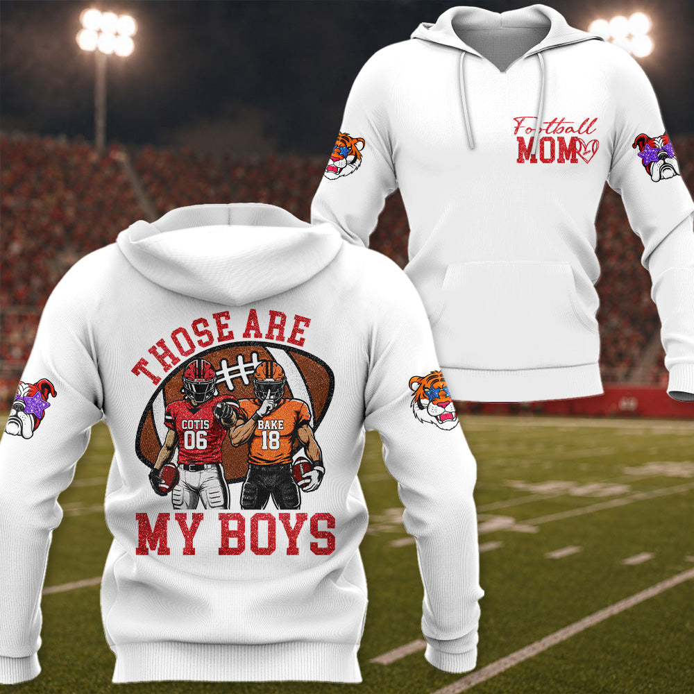 Personalized Those Are My Boys, Custom Football Kids Game Day Shirt Sweatshirt, Gift For Football Mom Grandma Football Lovers MI209 T24