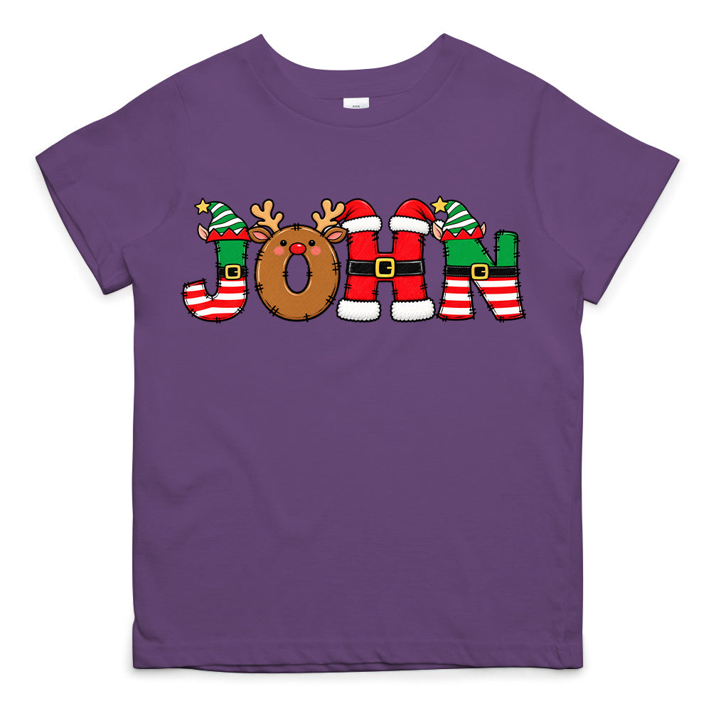 Christmas Name Shirt Monogram Matching Family Tee Christmas 2026 T-Shirt Holiday Custom Family Christmas T-Shirt Xmas Tee With Name Hv01