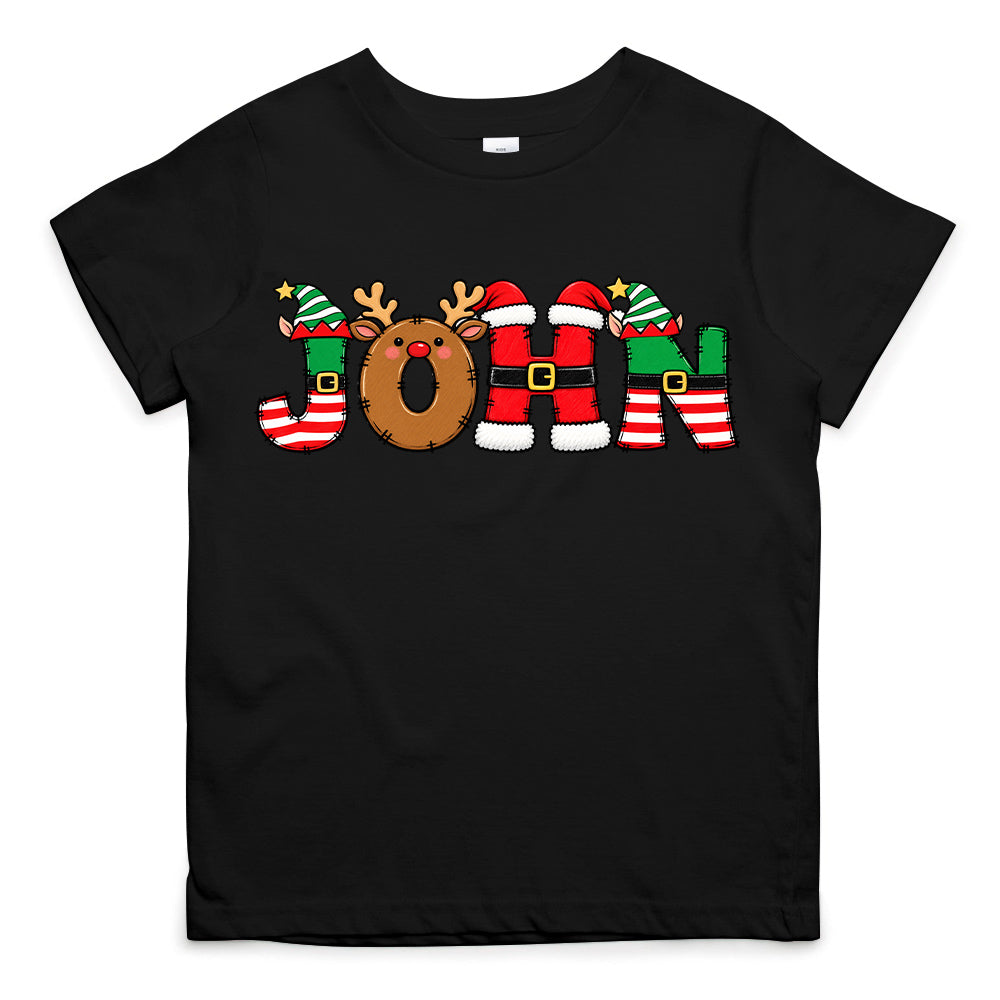 Christmas Name Shirt Monogram Matching Family Tee Christmas 2026 T-Shirt Holiday Custom Family Christmas T-Shirt Xmas Tee With Name Hv01