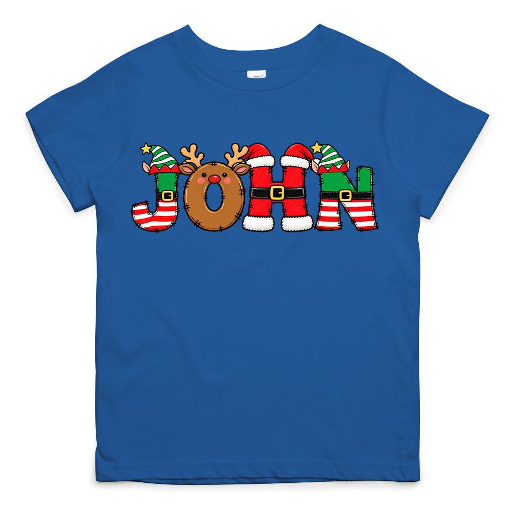 Christmas Name Shirt Monogram Matching Family Tee Christmas 2026 T-Shirt Holiday Custom Family Christmas T-Shirt Xmas Tee With Name Hv01