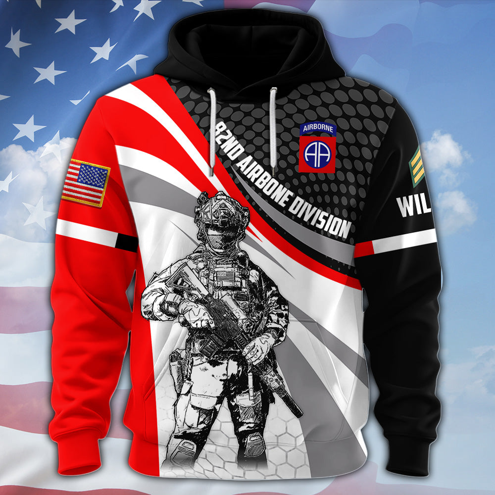 Custom Military Shirt Veteran Military Division Rank Available To All Military Branches For Soldier Veteran All Over Print Shirt K1702 MT2