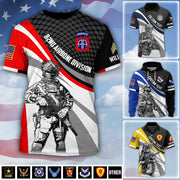 Custom Military Shirt Veteran Military Division Rank Available To All Military Branches For Soldier Veteran All Over Print Shirt K1702 MT2