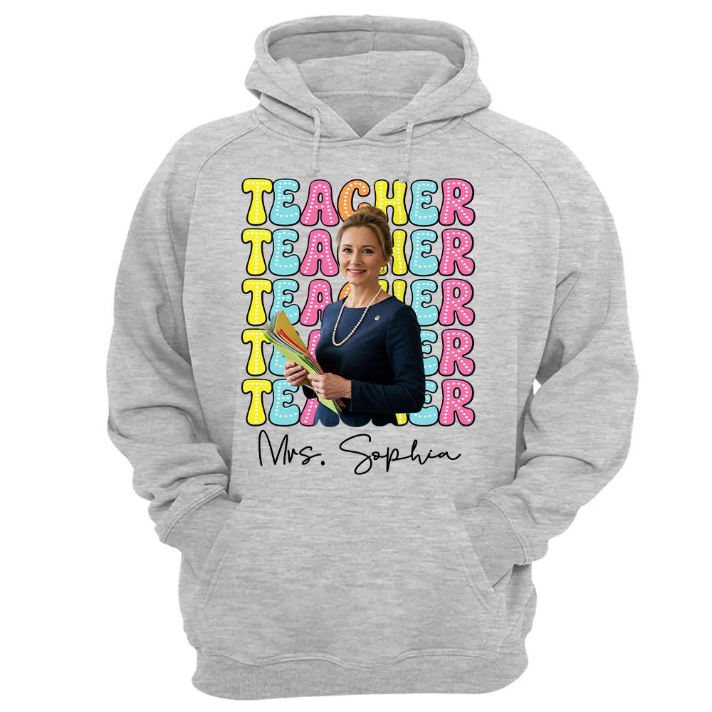 Custom Photo Teacher Comfort Shirt - Personalized Job Titles Back to School Gift Hv01