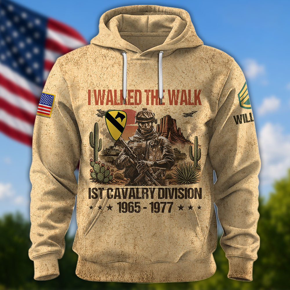 Walked The Walk, Custom Military Patches - Veteran Gift, Personalized All Over Print Shirt  K1702 MT2