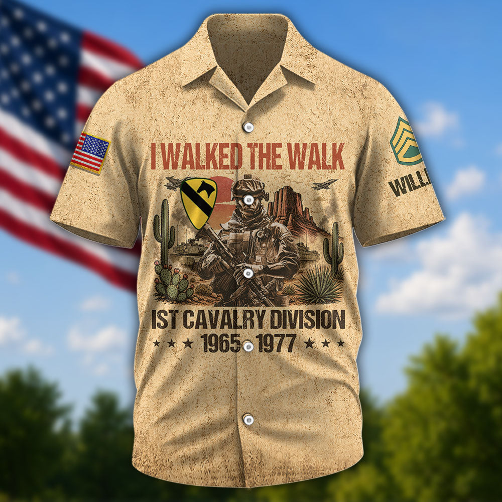 Walked The Walk, Custom Military Patches - Veteran Gift, Personalized All Over Print Shirt  K1702 MT2