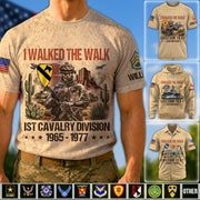 Walked The Walk, Custom Military Patches - Veteran Gift, Personalized All Over Print Shirt  K1702 MT2