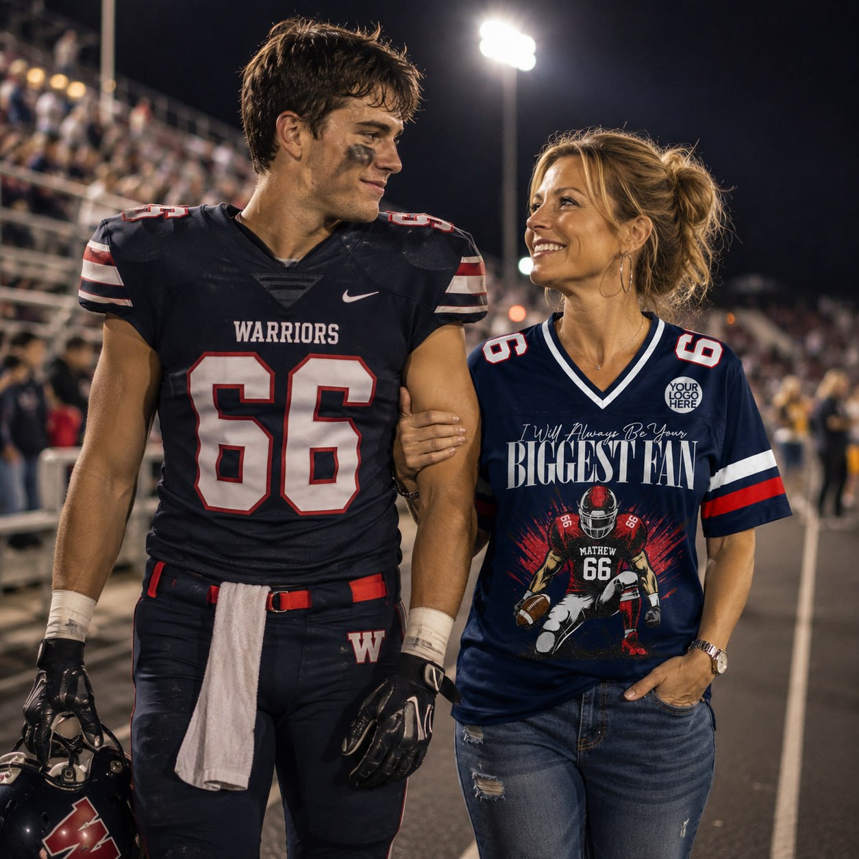 I'll Always Be Your Biggest Fan -  Personalized All Over Print Football Jersey For Football Mom Grandma Sport Family T1807 T24