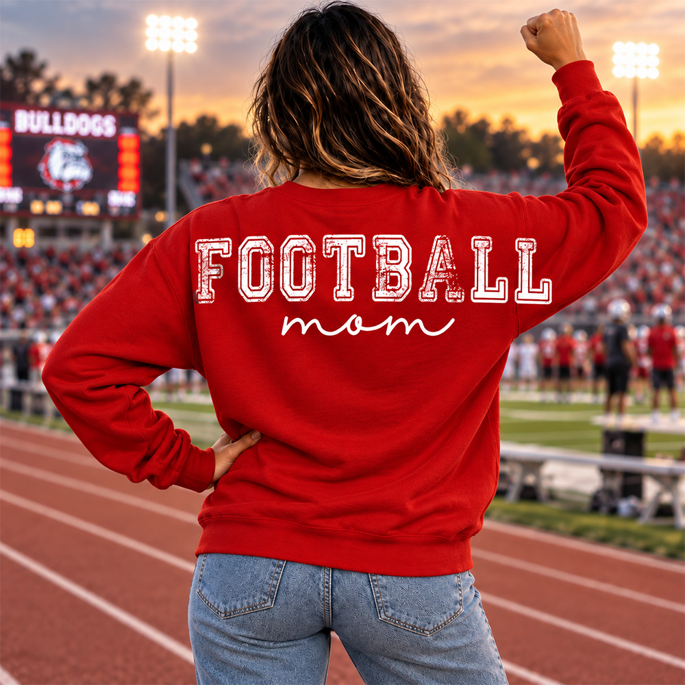 Custom Football Mom Sweatshirt,   Game Day Football Mom, Sports Mom Gift L0411 Hv01