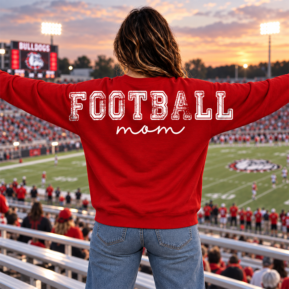 Custom Football Mom Sweatshirt,   Game Day Football Mom, Sports Mom Gift L0411 Hv01