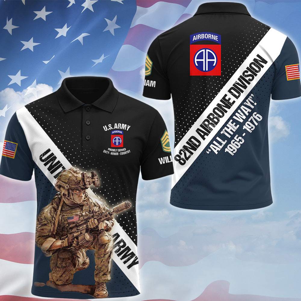 Custom US Veteran Shirt And Pants Available All Branches Military Proudly Served Gift For Veterans All Over Print Shirt K1702 MT2