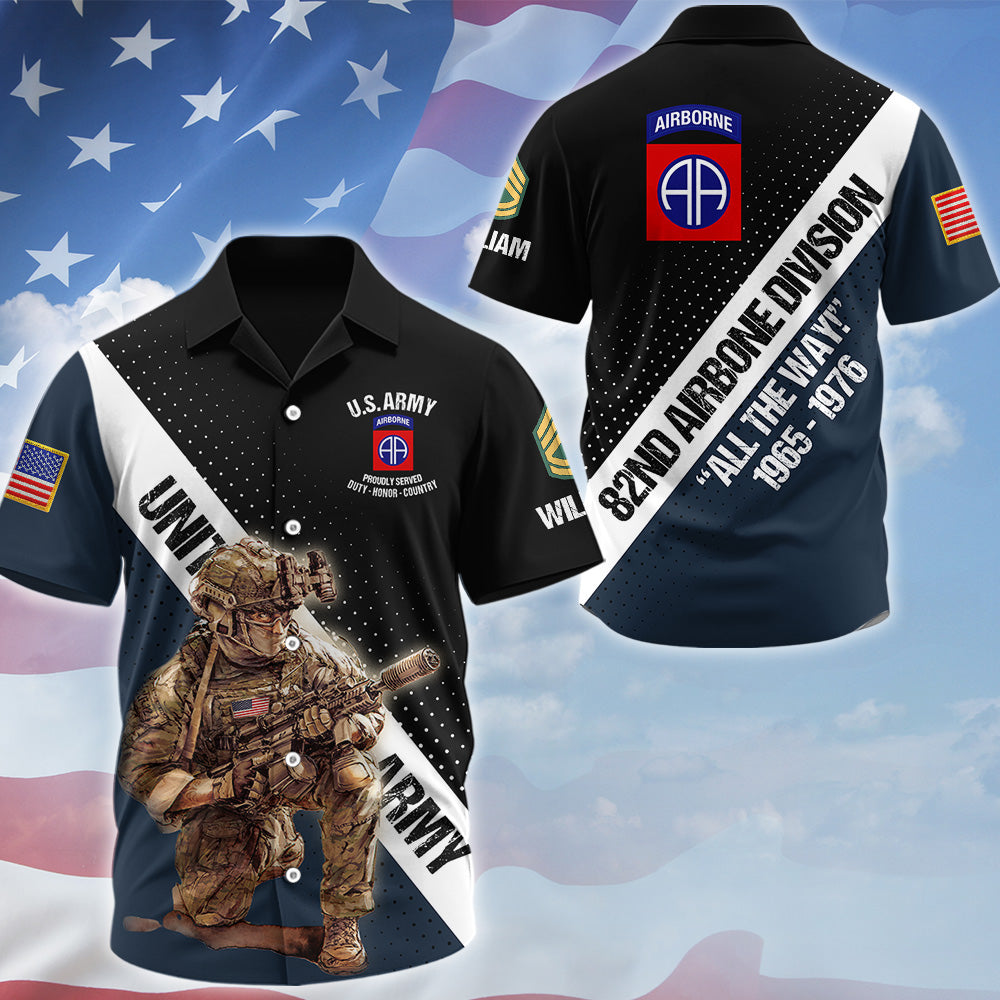 Custom US Veteran Shirt And Pants Available All Branches Military Proudly Served Gift For Veterans All Over Print Shirt K1702 MT2