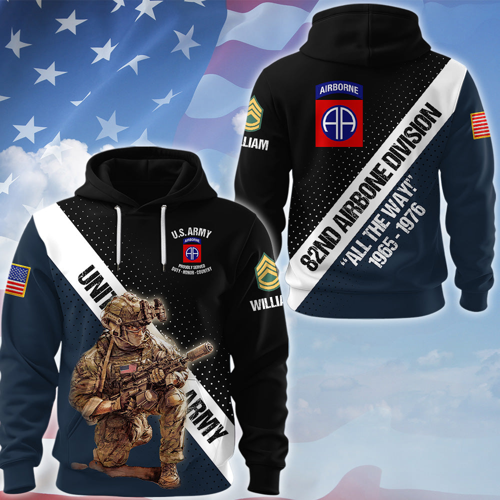 Custom US Veteran Shirt And Pants Available All Branches Military Proudly Served Gift For Veterans All Over Print Shirt K1702 MT2