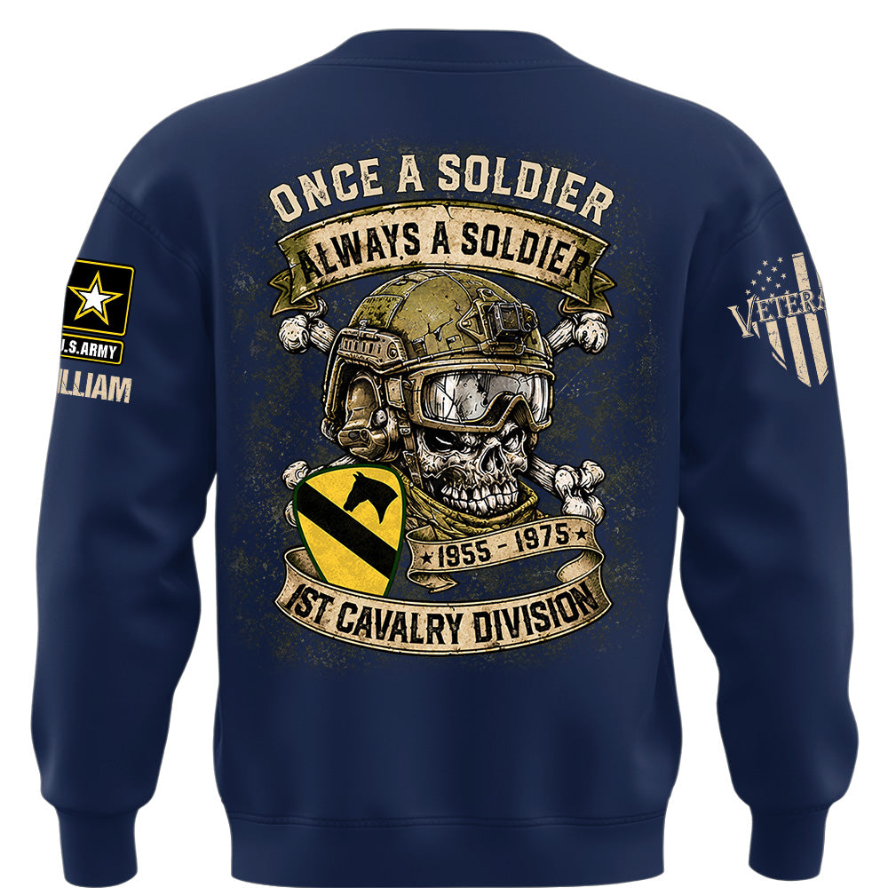Custom Veteran Shirt Once A Soldier Always A Soldier Custom Military Patches Gift For Veterans K1702 MT2