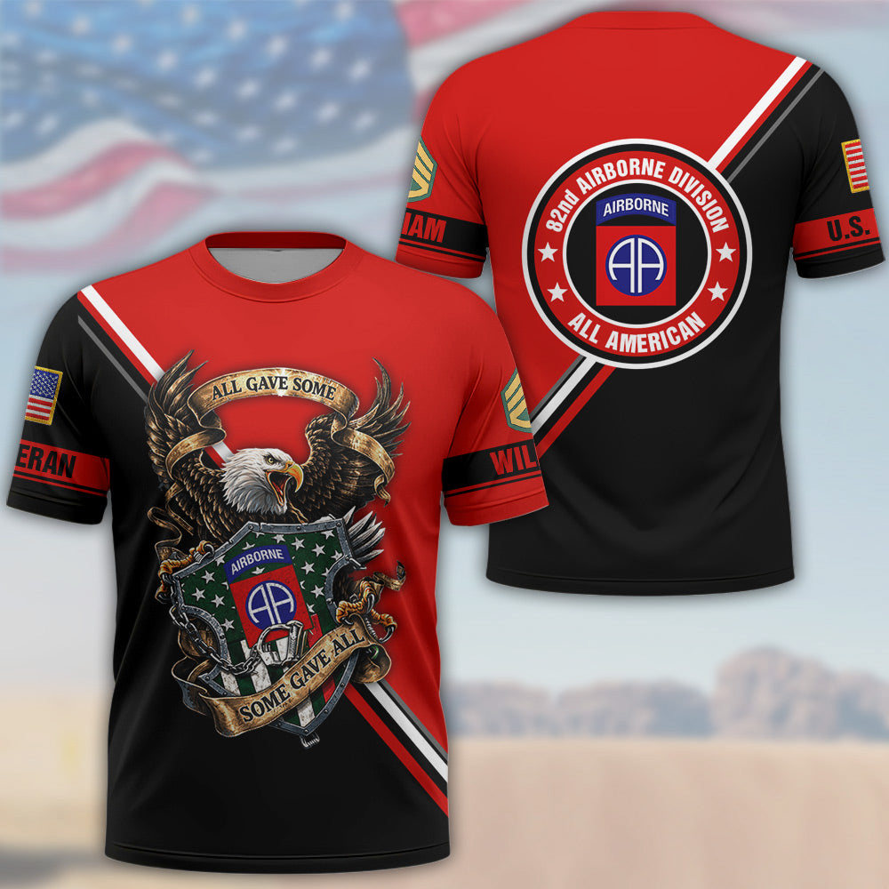 Personalized All Over Print Shirt Available Military Divisions Custom Gift For Veterans K1702 MT2
