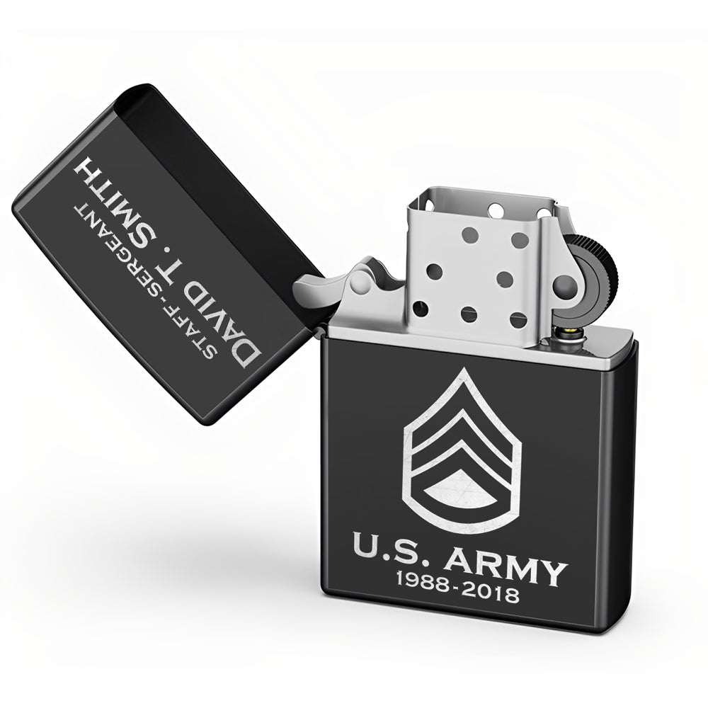 Custom Military Lighter Veteran Military Retirement Gift K1702 Trhn