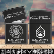 Custom Military Lighter Veteran Military Retirement Gift K1702 Trhn