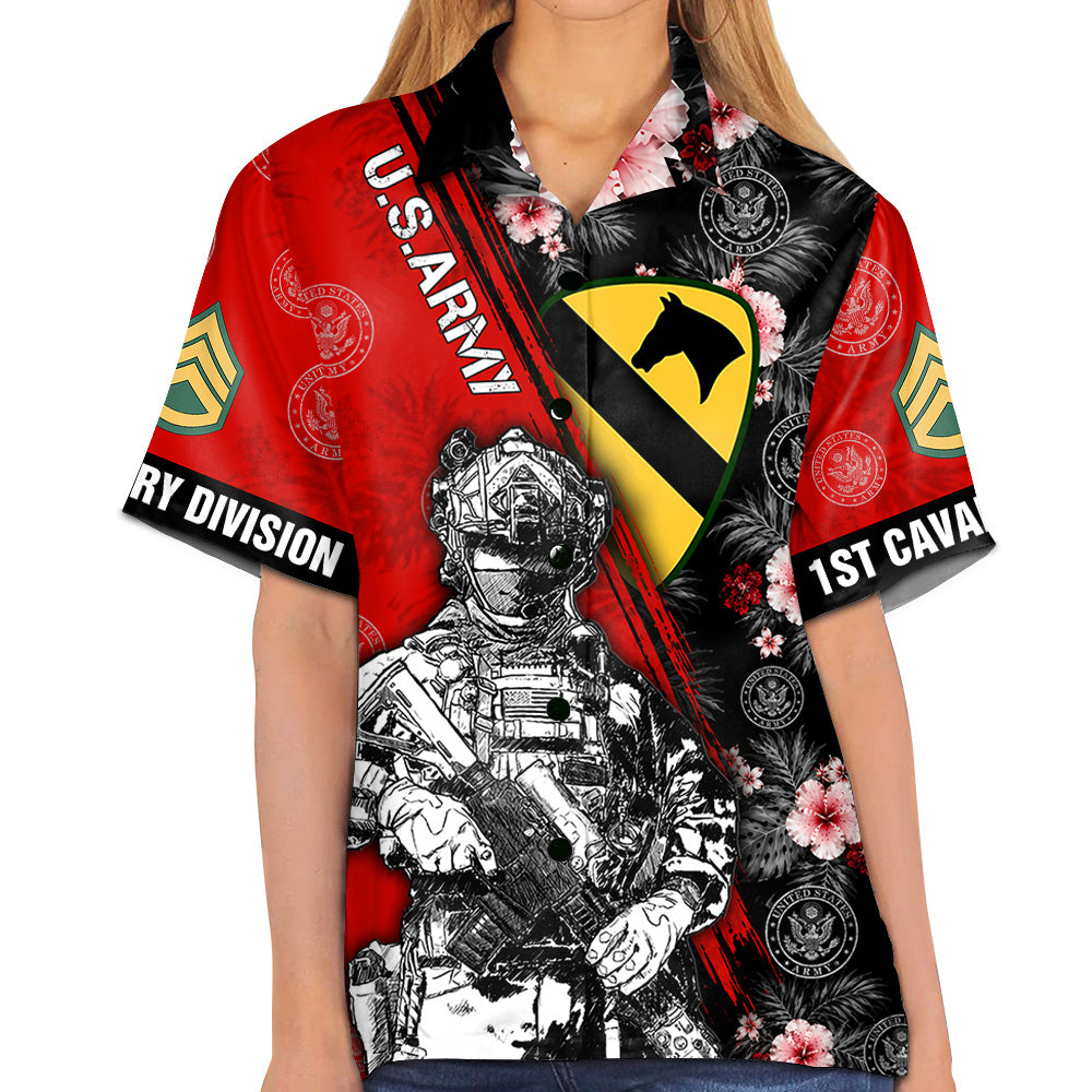 Personalized Hawaiian Shirt Custom Military Gift For Veterans Custom All Branches Hawaiian Shirt Gift K1702 MT2