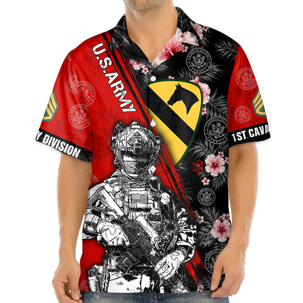 Personalized Hawaiian Shirt Custom Military Gift For Veterans Custom All Branches Hawaiian Shirt Gift K1702 MT2