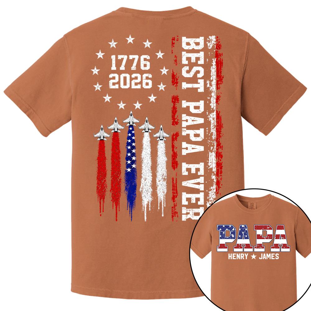 Custom Papa 250 Years American Flag Anniversary, Gift For Dad Grandpa L0411 Hv01