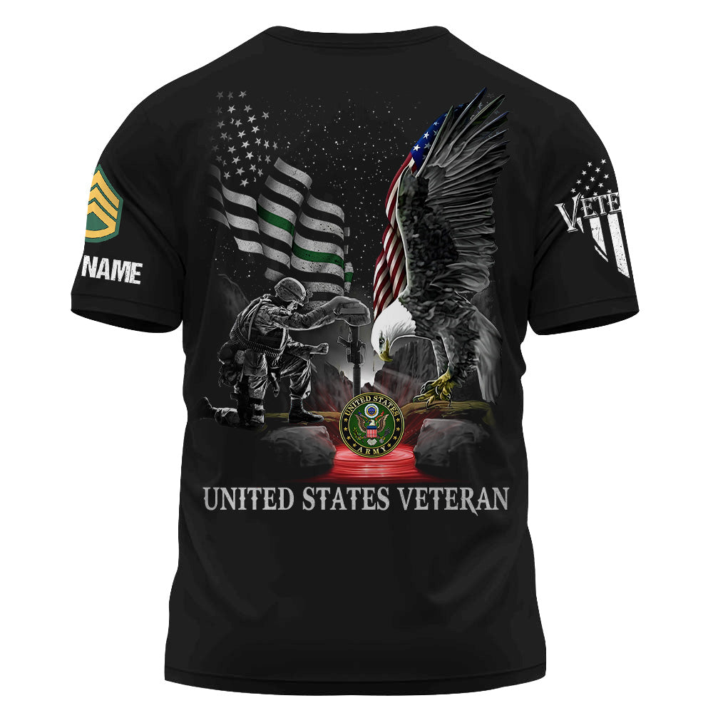 Custom Shirt For Veteran Soldier Eagle America Custom All Military Branches Gift For Veterans K1702 Trhn