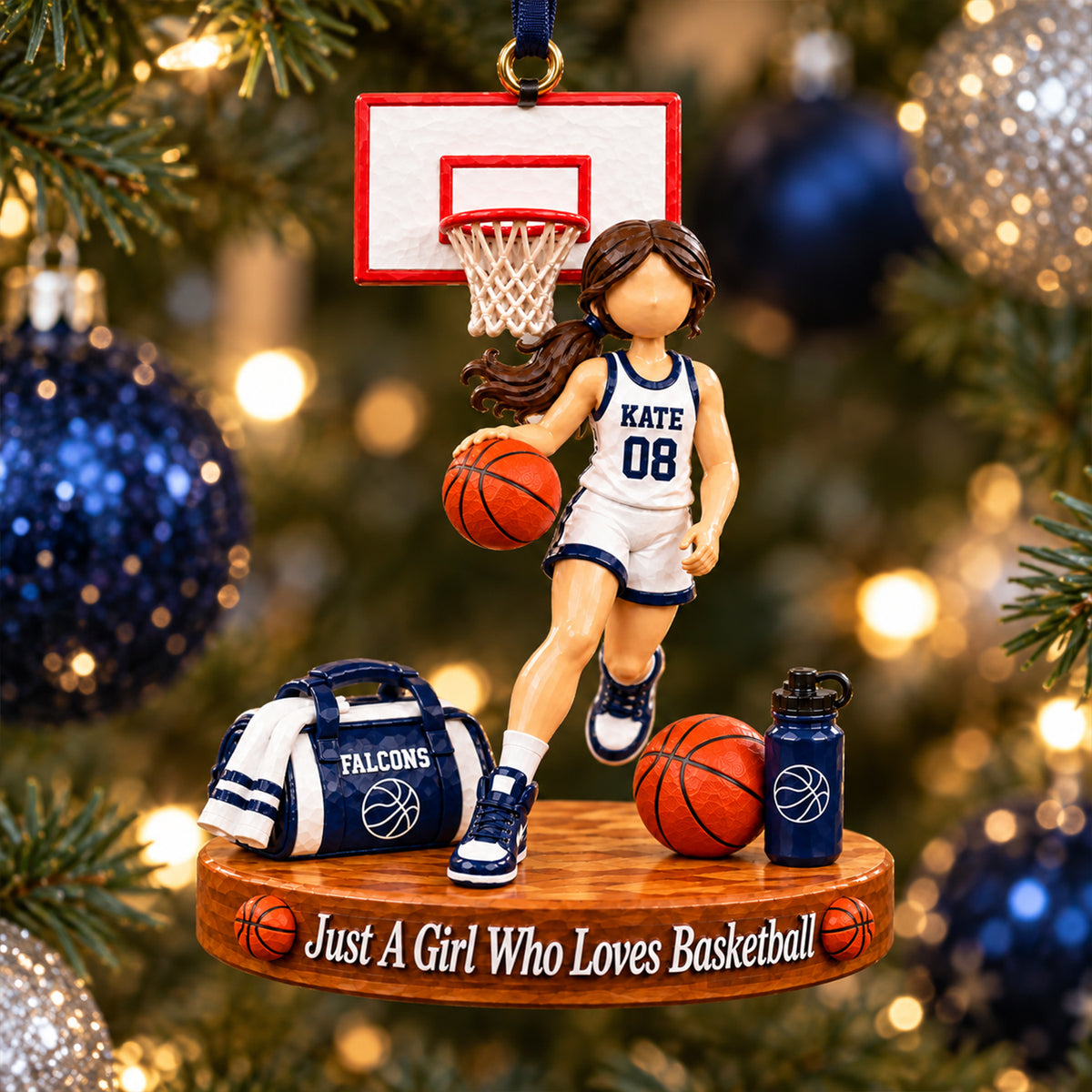 Just A Boy Who Loves Basketball,Personalized Basketball Boy Girl Christmas Ornament, Basketball Gift Na02 NV01 KL07