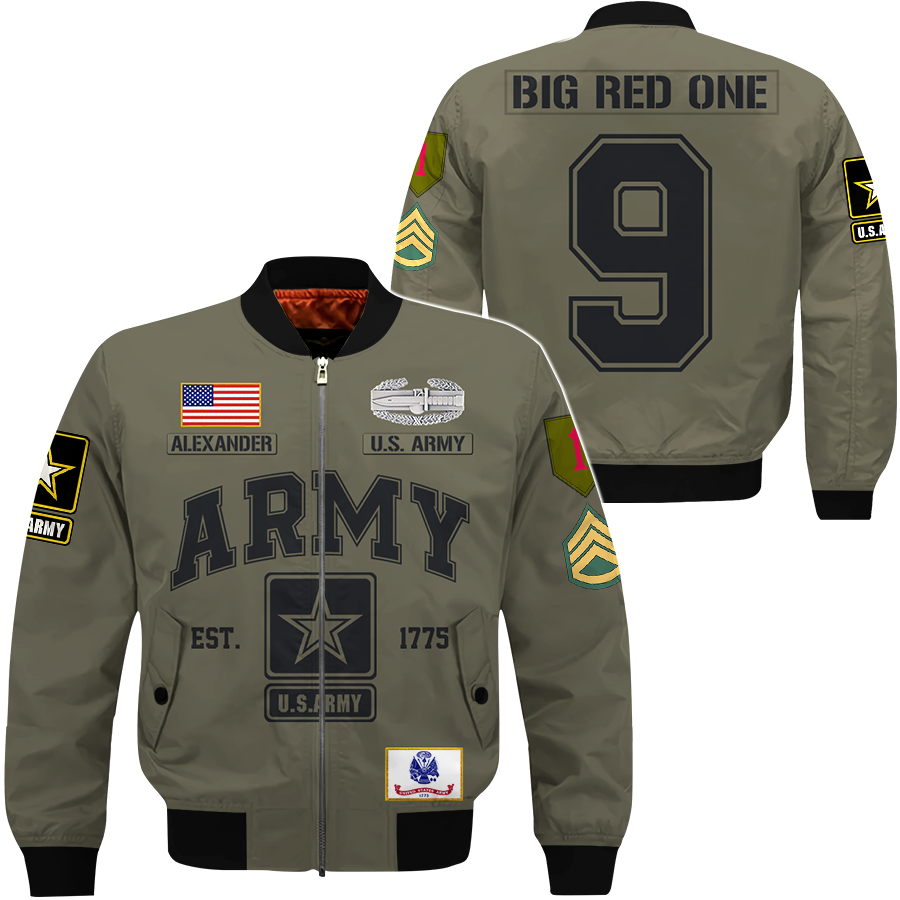 Custom All Over Print Shirt Custom All Branches, Military Patches and Rank Name Veteran K1702