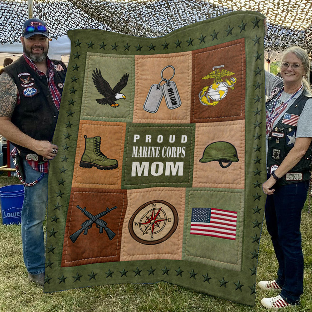 Custom Military Blanket – Personalized Branch and Name Soldier – Gift For Military Family K1702 MT2