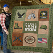 Custom Military Blanket – Personalized Branch and Name Soldier – Gift For Military Family K1702 MT2