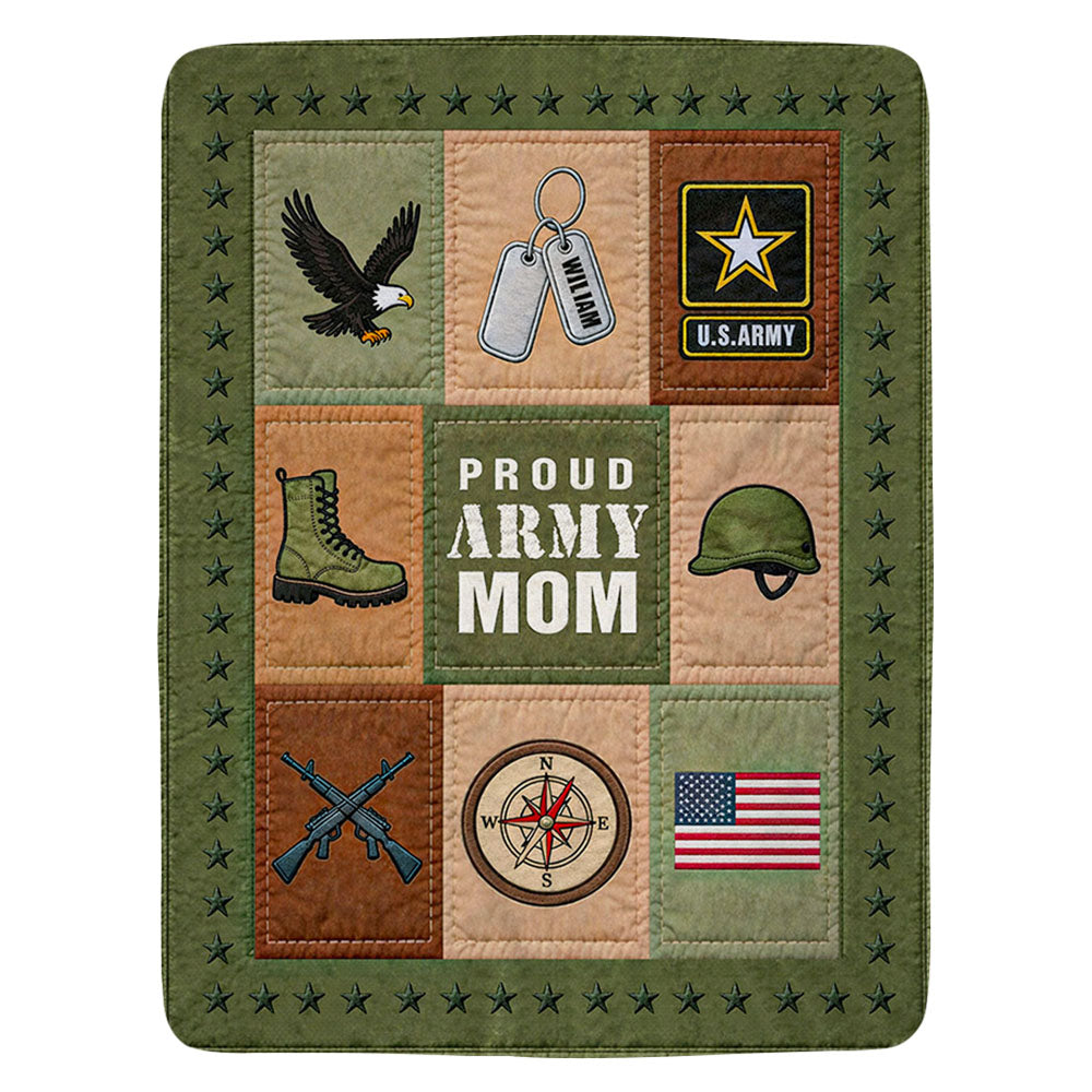 Custom Military Blanket – Personalized Branch and Name Soldier – Gift For Military Family K1702 MT2