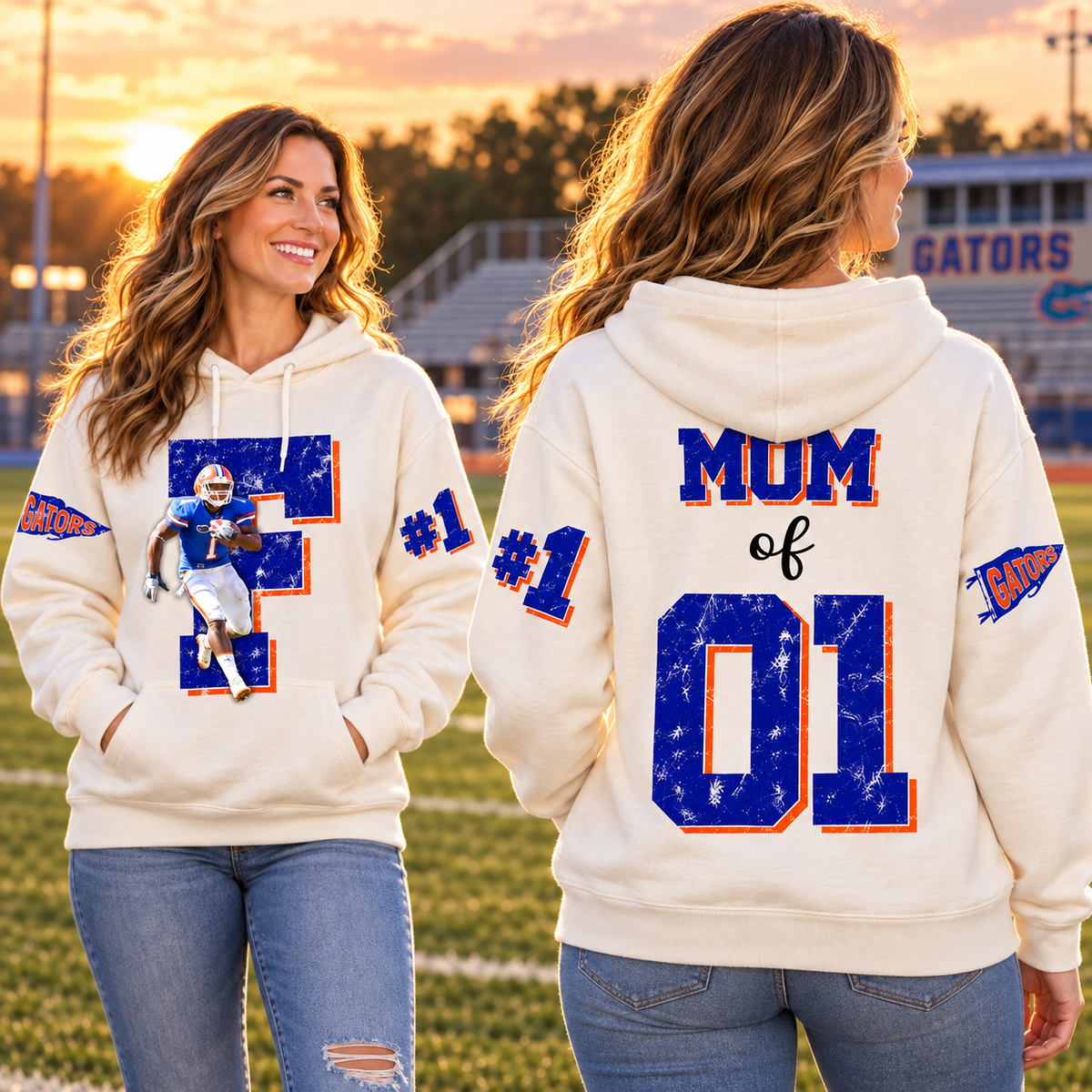Custom Spirit Shirt, Personalized Team Tee, Custom Initial Shirt with Number & Sleeve Print, Game Day Shirt Printed Comfort Colors Tee K1702 MT2