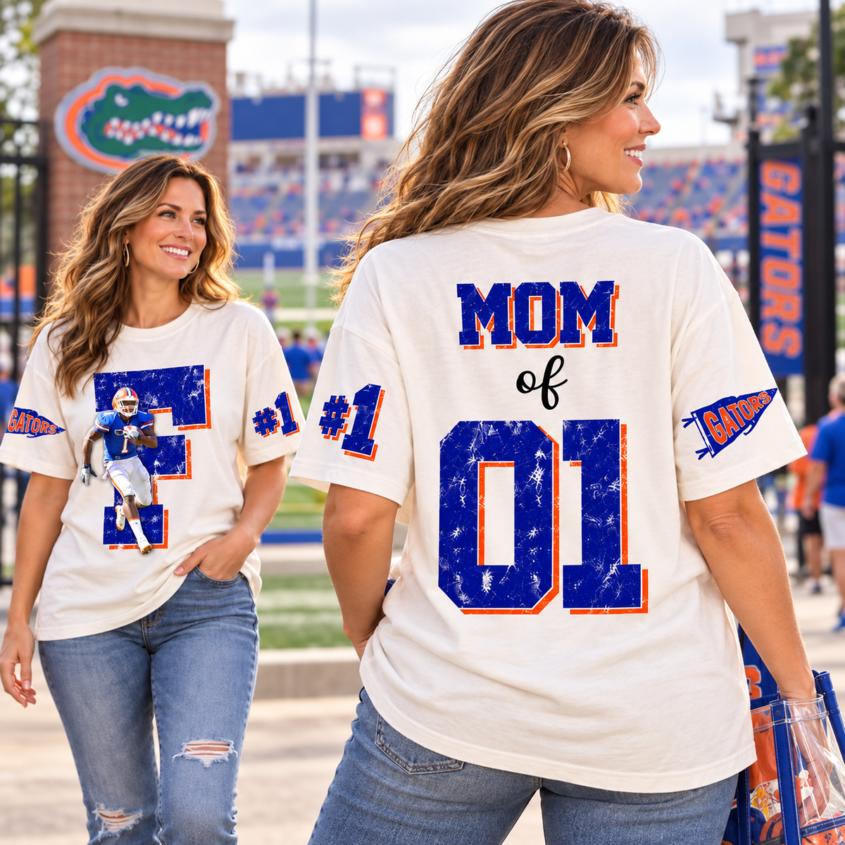 Custom Spirit Shirt, Personalized Team Tee, Custom Initial Shirt with Number & Sleeve Print, Game Day Shirt Printed Comfort Colors Tee K1702 MT2