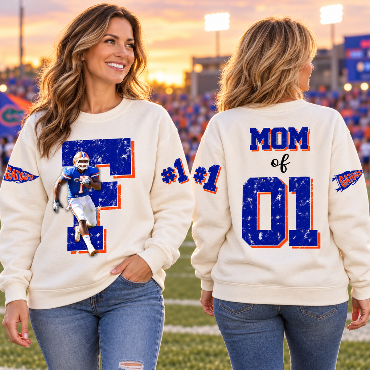 Custom Spirit Shirt, Personalized Team Tee, Custom Initial Shirt with Number & Sleeve Print, Game Day Shirt Printed Comfort Colors Tee K1702 MT2
