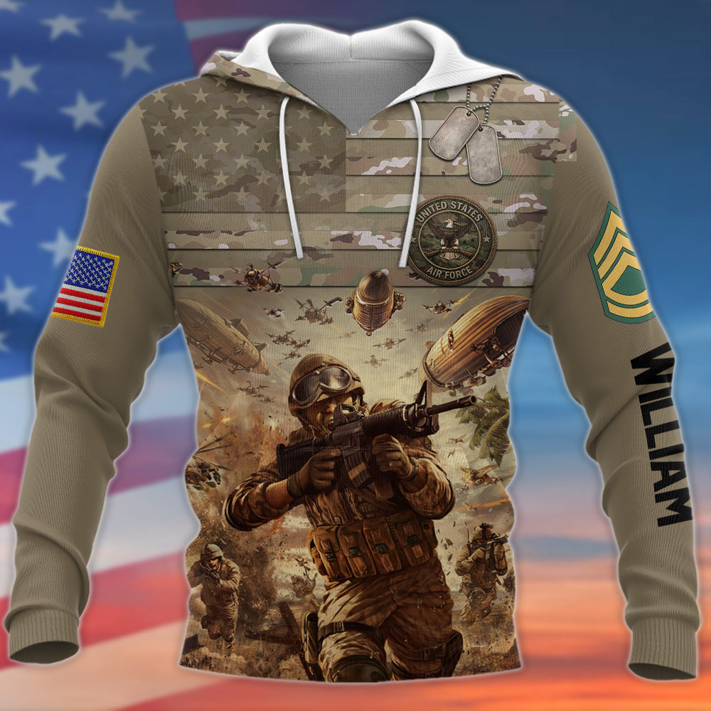 Personalized Hawaiian Shirt Custom Military Division  Gift For Veterans Custom All Branches Camouflage Military Shirt K1702 Vr2 Pt99