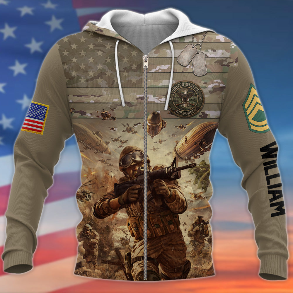 Personalized Hawaiian Shirt Custom Military Division  Gift For Veterans Custom All Branches Camouflage Military Shirt K1702 Vr2 Pt99