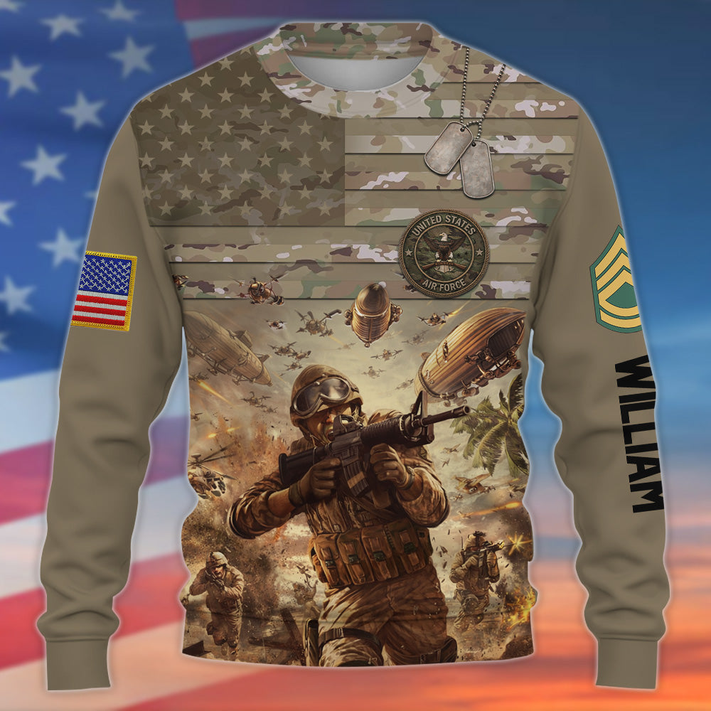 Personalized Hawaiian Shirt Custom Military Division  Gift For Veterans Custom All Branches Camouflage Military Shirt K1702 Vr2 Pt99