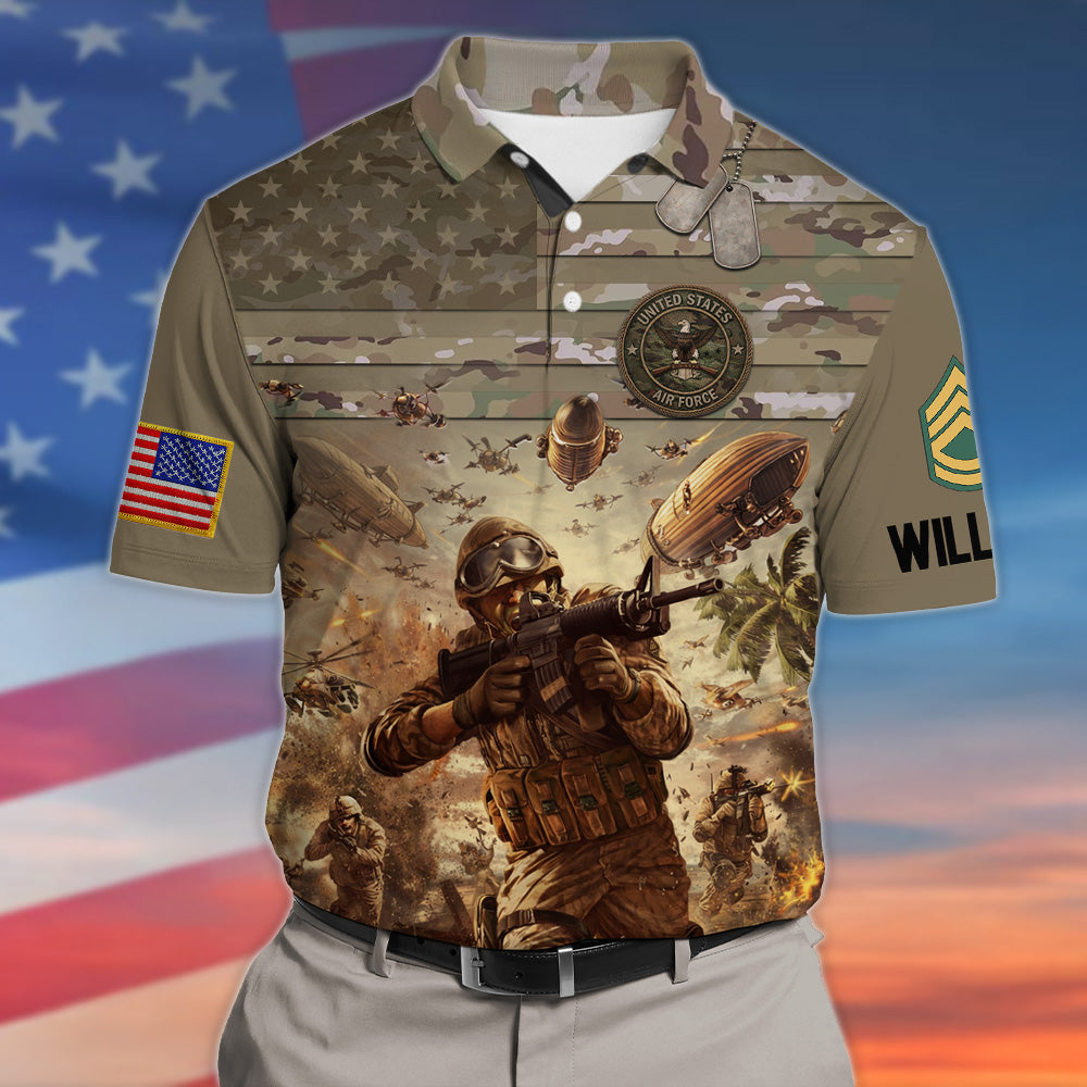 Personalized Hawaiian Shirt Custom Military Division  Gift For Veterans Custom All Branches Camouflage Military Shirt K1702 Vr2 Pt99