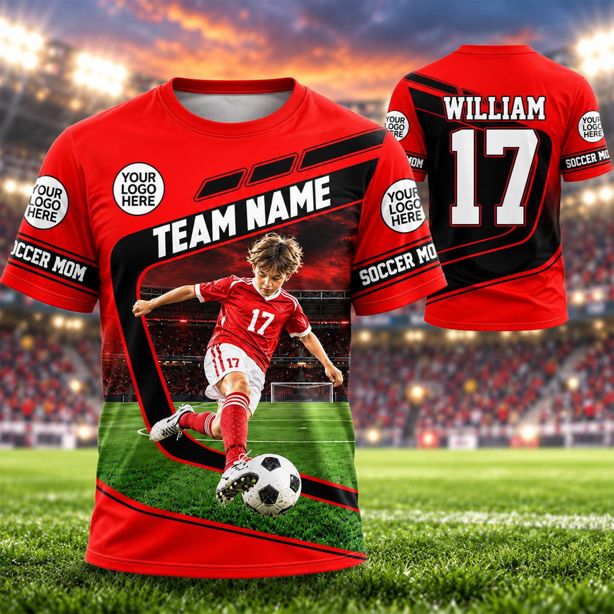 Personalized All Over Print Shirt Soccer - Gift For Soccer Lovers NA04 Hv01