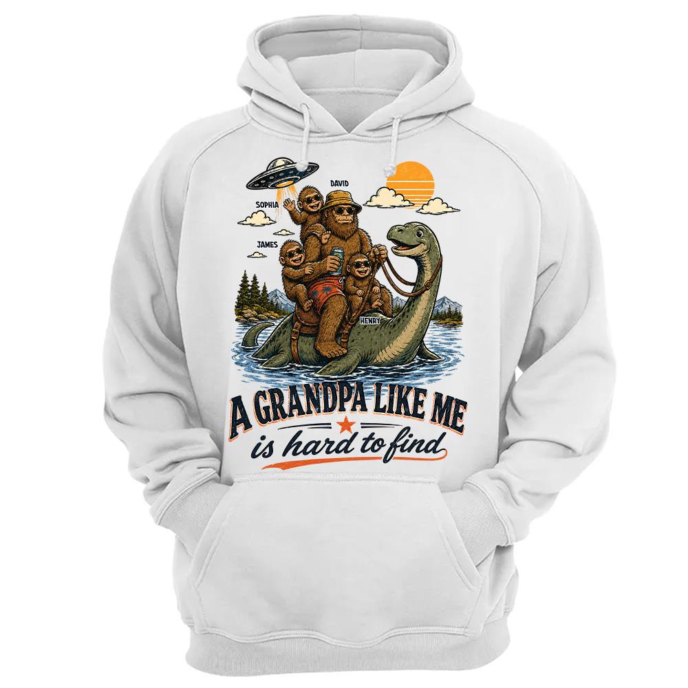 Personalized A Grandpa Like Me Is Hard To Find Retro Lake Monster Shirt, Unique Gift for Papa, Dad, Grandpa Hv01