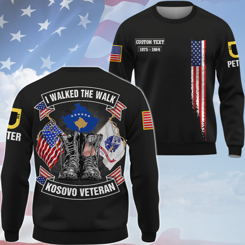 I Walked The Walk – Personalized Veteran All Over Print Shirt Service Veteran Custom Shirt K1702 Trhn