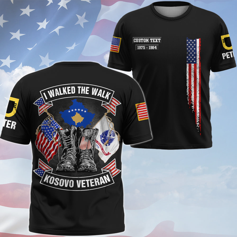 I Walked The Walk – Personalized Veteran All Over Print Shirt Service Veteran Custom Shirt K1702 Trhn