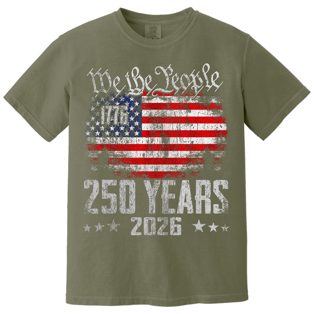 USA 250th Anniversary T-Shirt, America 250 Years 1776-2026 Fourth of July Tee Hv01