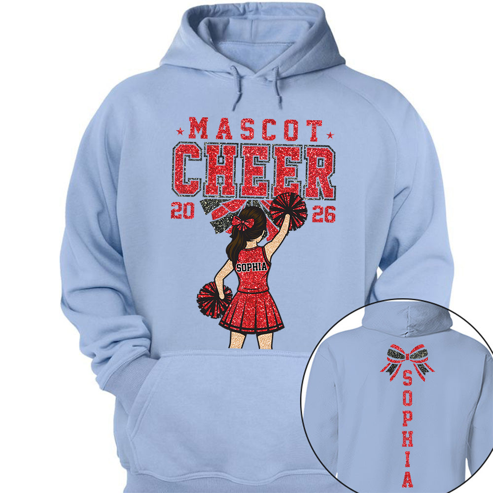 Personalized Cheerleader Shirt - Custom Cheer Team Name T-Shirt, Cheer Game Day Shirt for Mom Na02 VH01