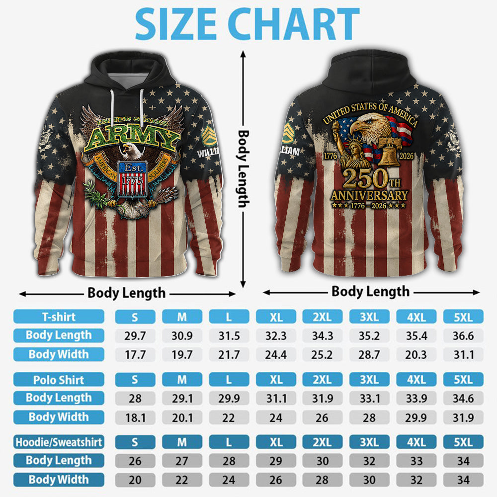 Custom Veteran Shirt United States 250th Anniversary Available All Military Branches Gift For Veteran Retired K1702 MT2