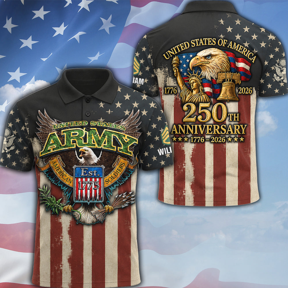 Custom Veteran Shirt United States 250th Anniversary Available All Military Branches Gift For Veteran Retired K1702 MT2