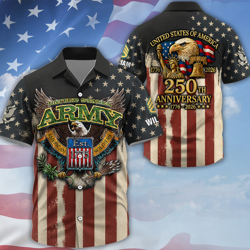 Custom Veteran Shirt United States 250th Anniversary Available All Military Branches Gift For Veteran Retired K1702 MT2