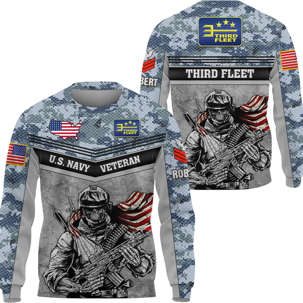 Personalized All Over Print Shirt Custom All Branches Rank Division Name For Military Retirement Veteran Dad Grandpa K1702 Trhn