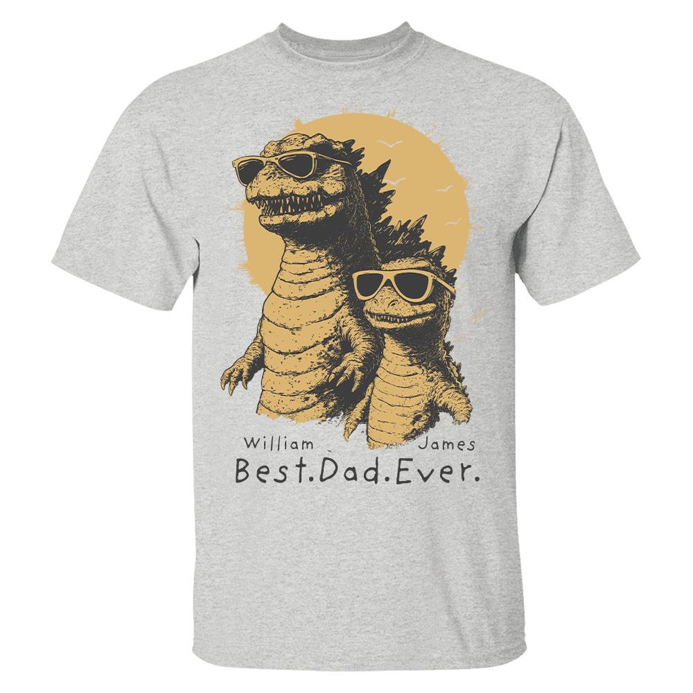 Personalized Best Dad Ever Dadzilla T-Shirt Father Day Gifts for Dad Funny Papa Tshirt Cool Daddy Dinosaur Tee Hv01