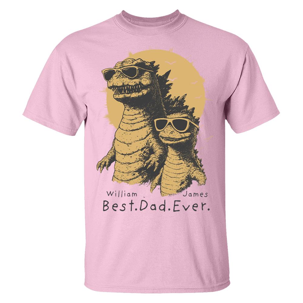 Personalized Best Dad Ever Dadzilla T-Shirt Father Day Gifts for Dad Funny Papa Tshirt Cool Daddy Dinosaur Tee Hv01