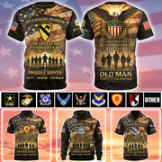 Personalized All Over Print Shirt Veteran Military Custom Shirt Available All Military Branches Division Military K1702 MT2